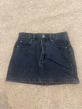 Aritzia Black Jean Skirt